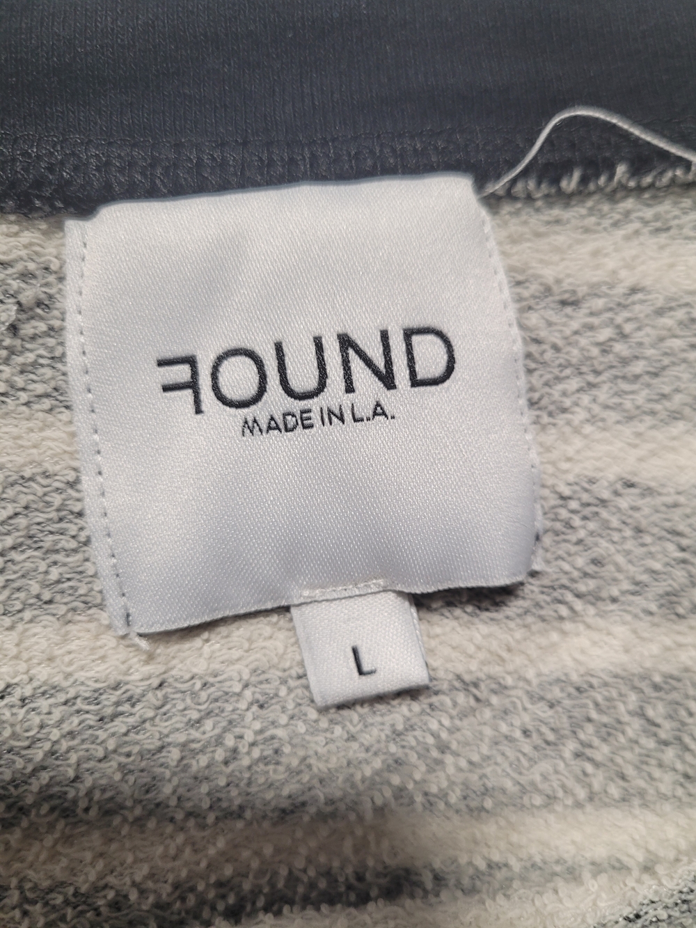 Black & White Striped Crewneck Top with Rust Speckle - Picture 2 of 3